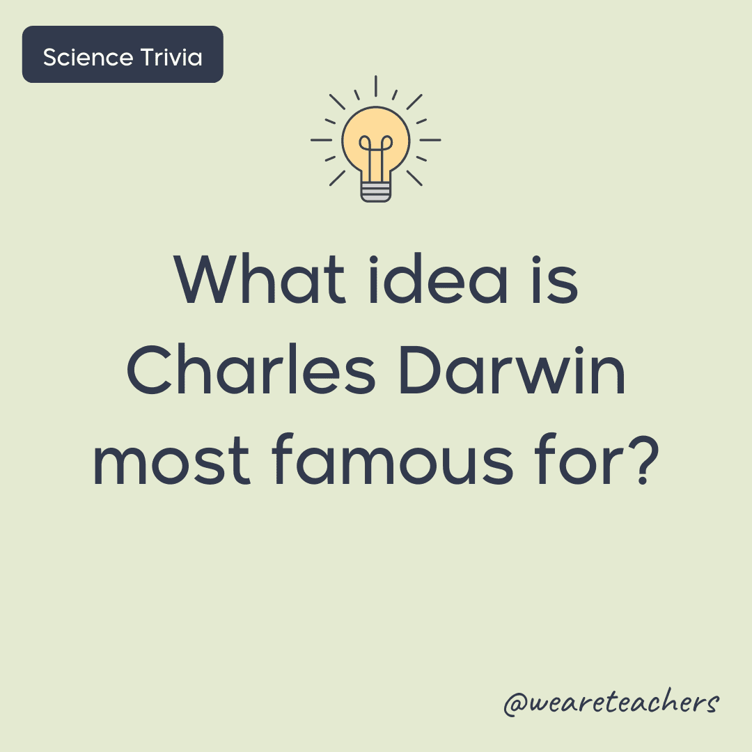 What idea is Charles Darwin most famous for?