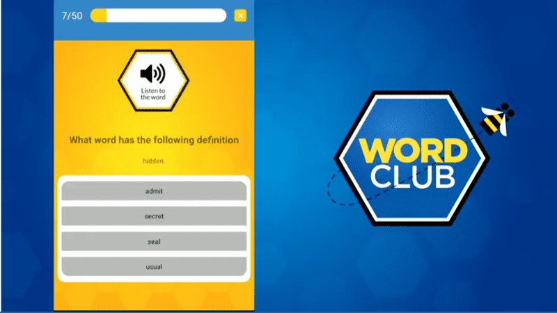 Scripps National Spelling Bee Word Club app screen grab