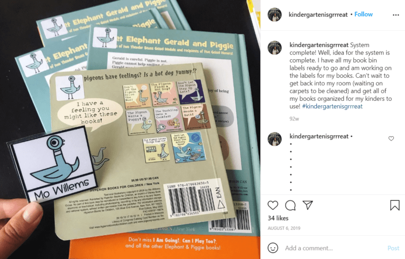 Still of set up your classroom library and use sticker cues to keep books in their place from Instagram