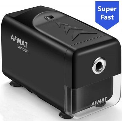 Black automatic pencil sharpener.