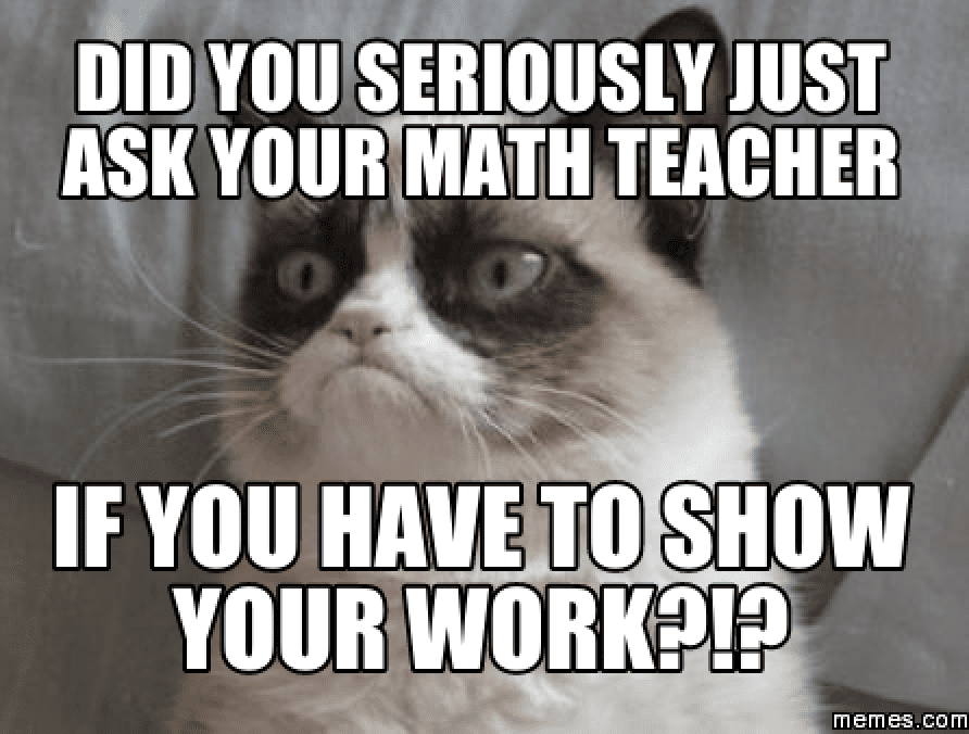 Show Your Work Math Worksheet