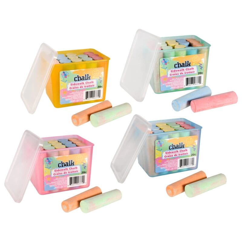 Sidewalk chalk containers - inexpensive gift ideas for students