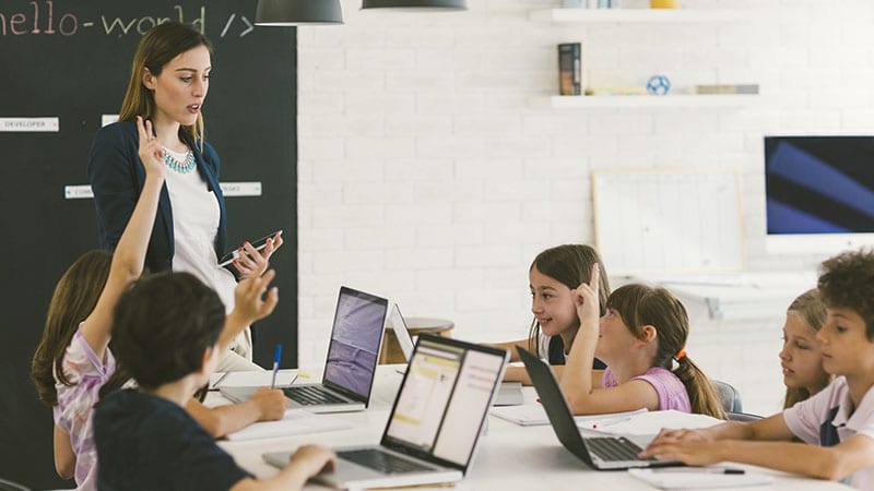 Kids Coding In School