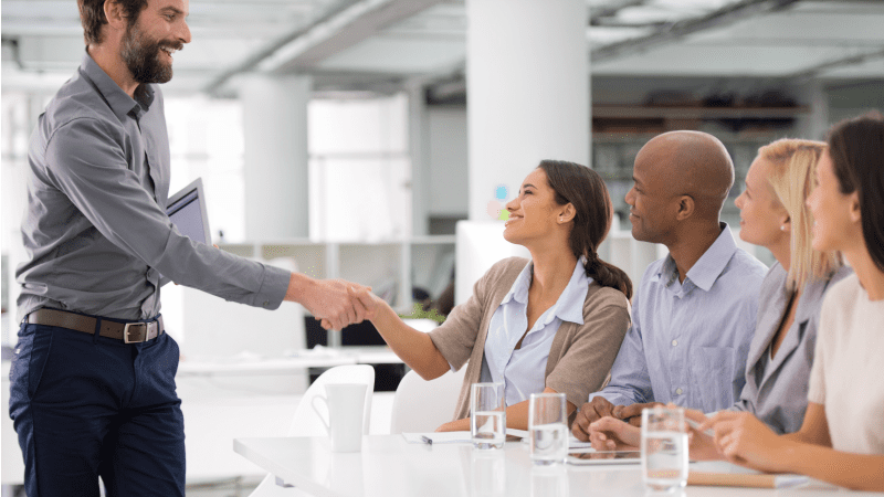 candidate interviewing for a job
