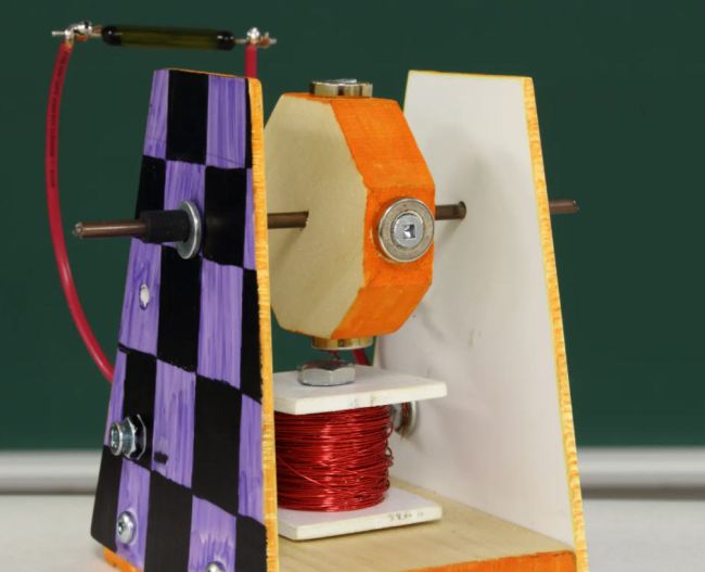 A simple motor built from basic materials