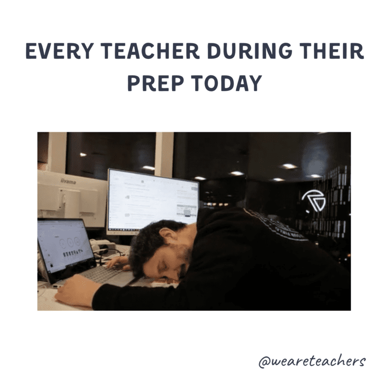 Sleeping during teacher prep time
