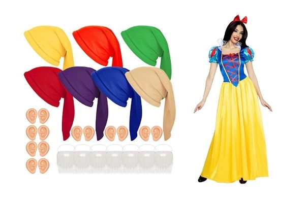 Seven Dwarves accessories and Snow White costume