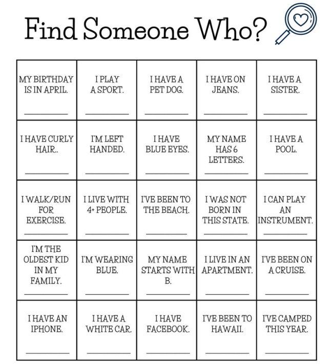 To bingo get other know each Get to