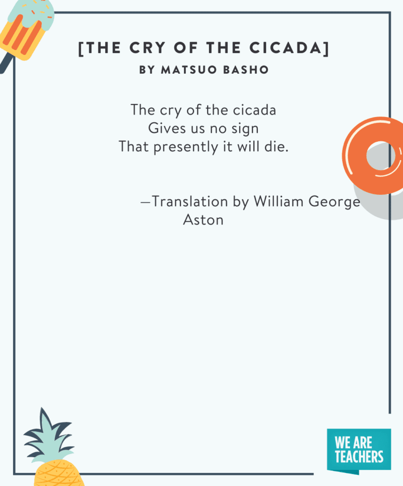 The Cry of the Cicada poem - summer poems for kids