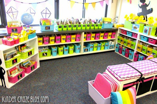 Colorful cubbies