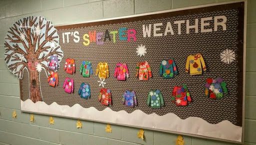 Sweater weather bulletin board