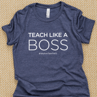 Teach like a boss teacher t-shirt