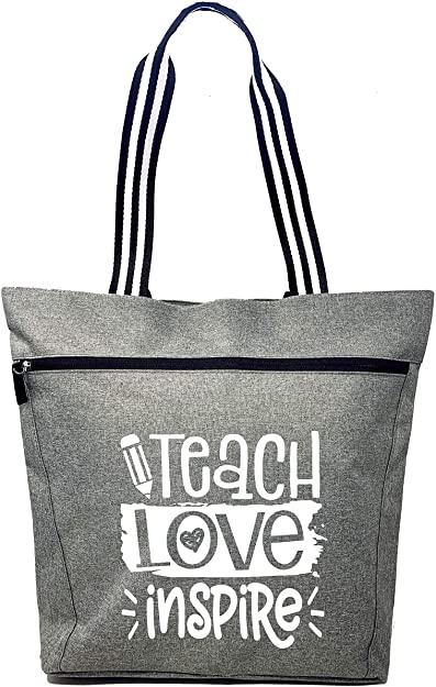Teach Love Inspire zippable teacher bags