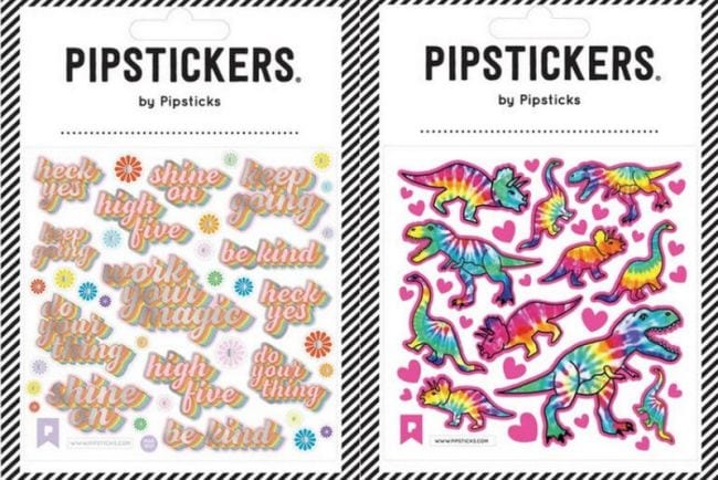 Stickers of colorful dinosaurs and motivational sayings (Teacher Appreciation Gifts)