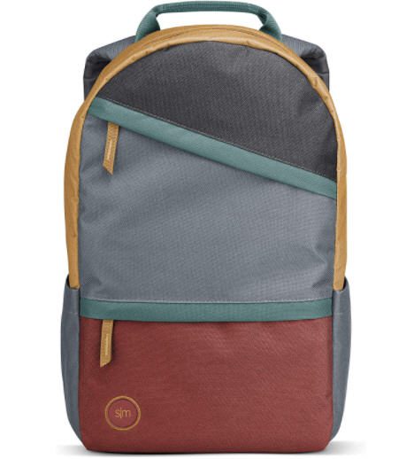 Simple backpack in gray and orange