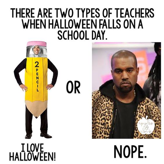 Two types of teachers costume meme