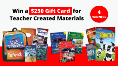 Win a $250 Shopping Spree for Teaching Resources that includes 4 winners that shows many of their resources.