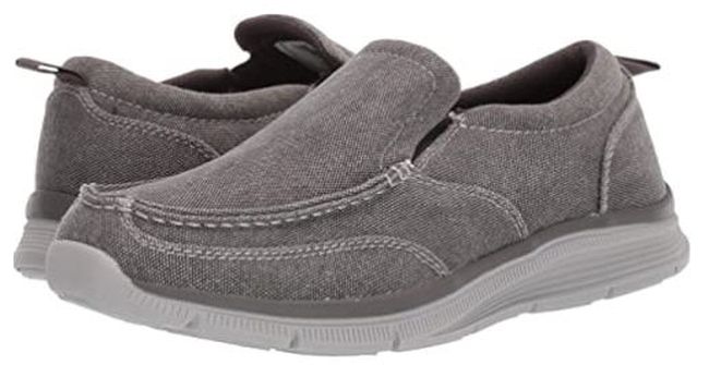 Amazon Basics Men's Canvas Slip Ons in gray