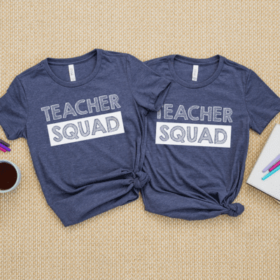 Teacher squad blue t-shirts