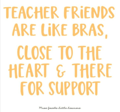 Teacher friends are like bras ...