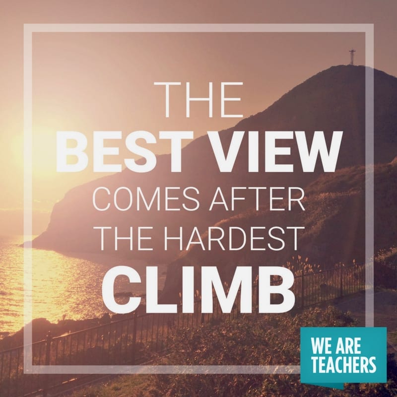 teacher meme end of year climb