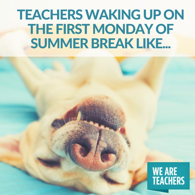 teacher meme end of year sleeping in