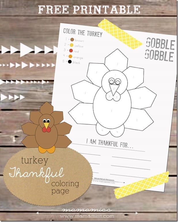 Turkey coloring page.