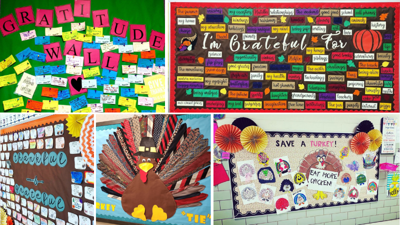 17 Thanksgiving Bulletin Boards and Door Decorations to ...