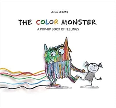 Book cover for The Color Monster: A Pop-Up Book of Feelings as an example of pop-up books for kids