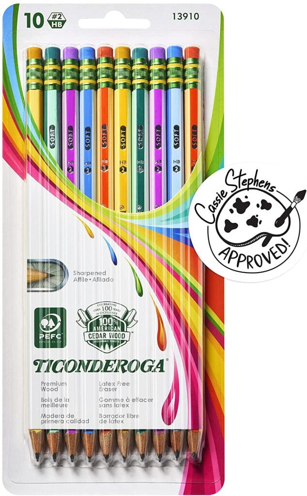 Colorful pack of Ticonderoga pencils