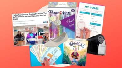 Collage of articles, products, and freebies for 2021