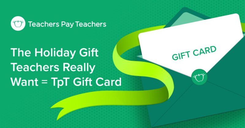 Teacherspayteachers gift card- secret santa gift for teachers