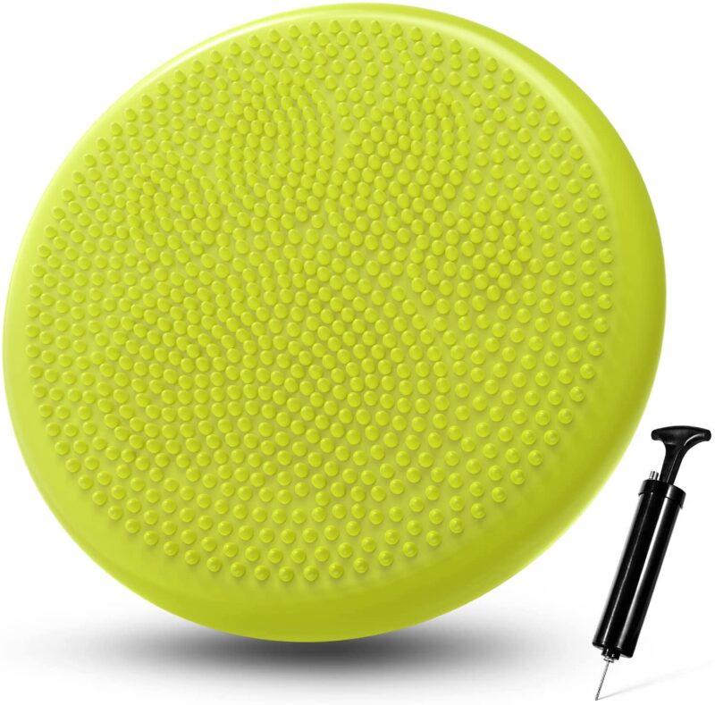 Lime green Trideer inflated wobble seat cushion
