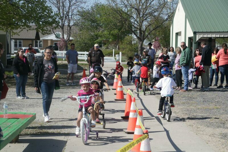 Kids and families at st. jude trikeathon