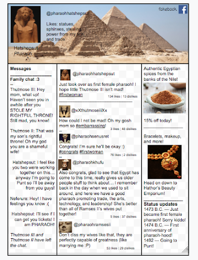 Fakebook Lesson Plan - Creating Facebook Profiles for Historical Figures