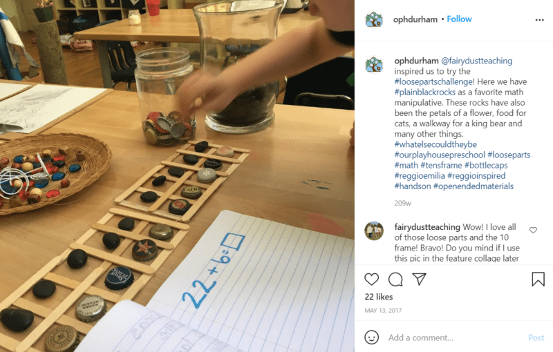 Still of use loose parts for learning to model addition and subtraction problems from Instagram