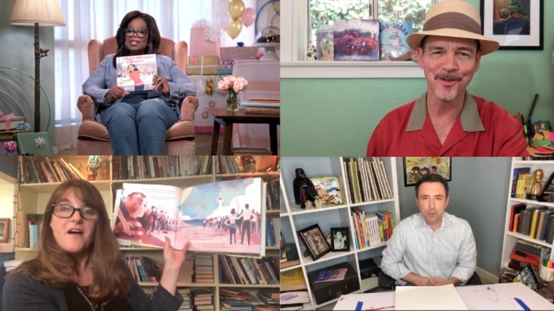 Collage of virtual author activities