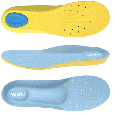 VoMii PU Memory Foam Insoles Plantar Fasciitis Arch Support Insoles