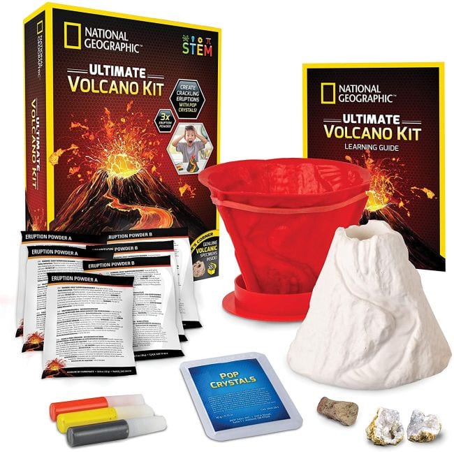 National Geographic Volcano Science Kit with volcano mold and chemicals