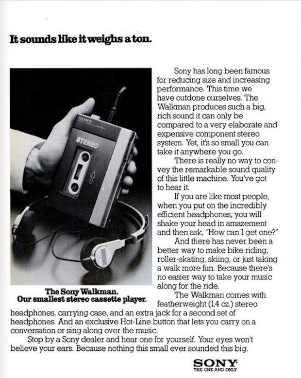 Advertisement for Walkman