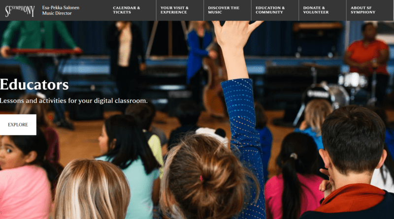 SF Symphony music websites for classrooms