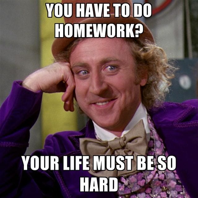 homework time meme