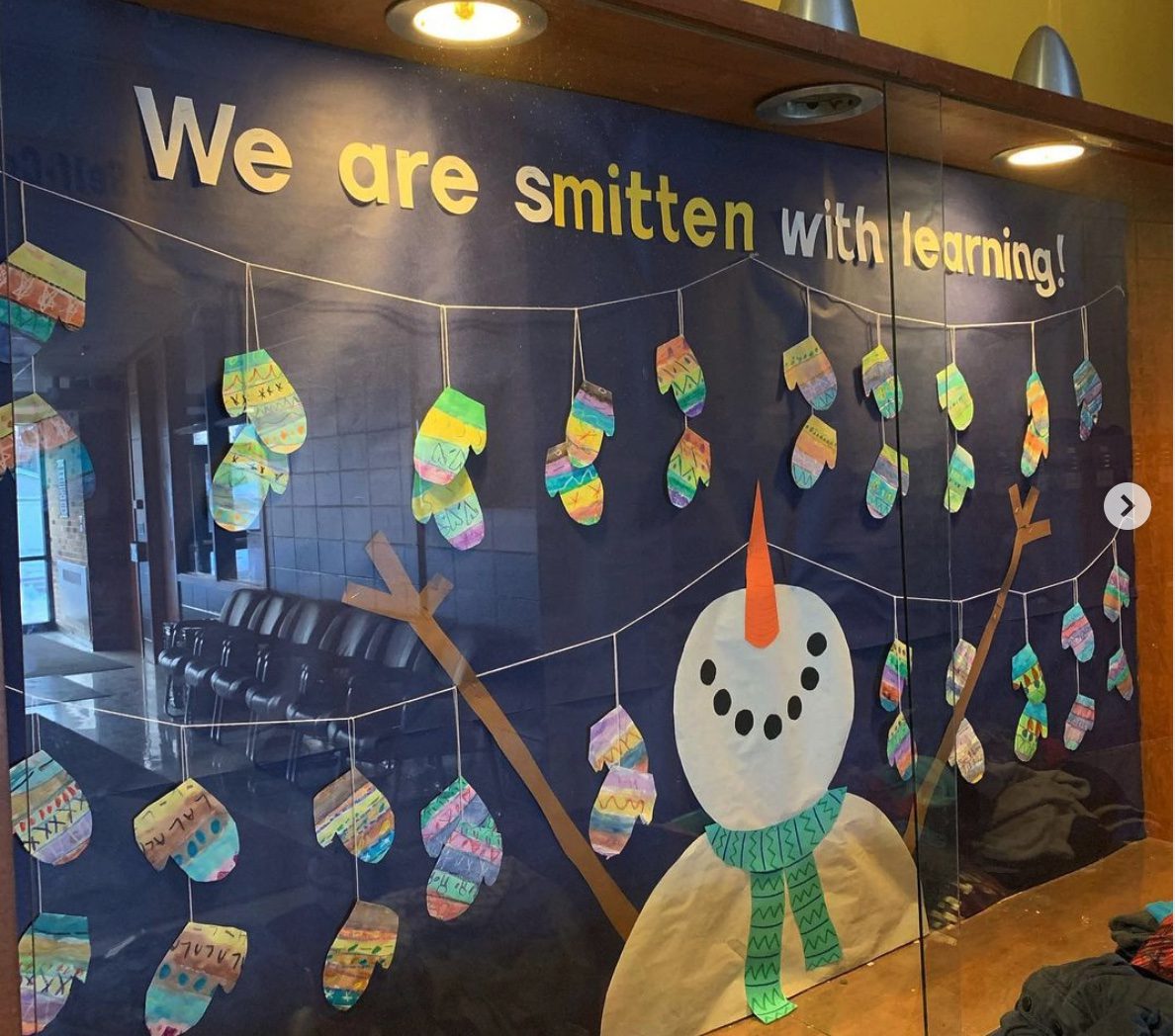 We are smitten with learning!- winter bulletin boards