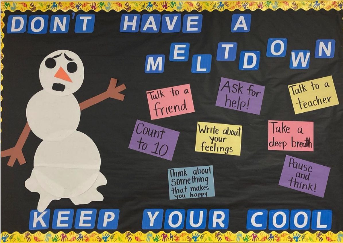 Don't have a meltdown ... keep your cool- winter bulletin boards