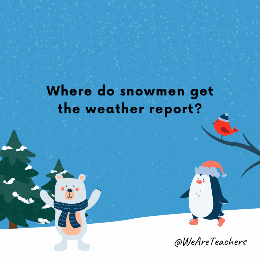¿De dónde obtienen los muñecos de nieve los informes meteorológicos?