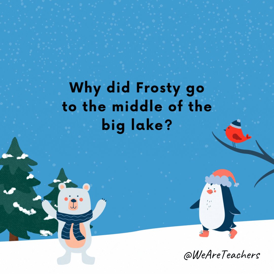 ¿Por qué Frosty fue al medio del gran lago?