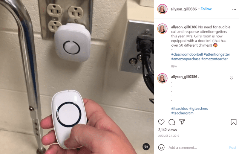 How to Use a Wireless Doorbell to Get Your Students’ Attention