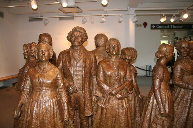 Seneca Falls New York monument to women's suffrage